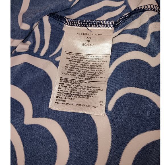 BANANA REPUBLIC True Wrap Dress Blue and White Floral‎ Size XS V-Neck Surplice - Picture 6 of 8